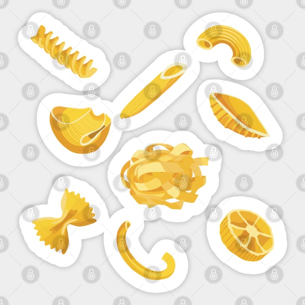 Pasta Types Sticker by Holailustra